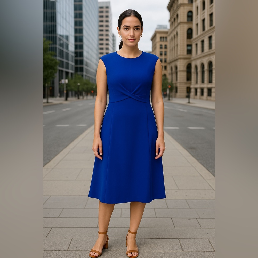 💙NWT! London Times Blue Twist Dress